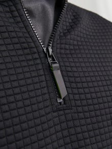 Jack & Jones Einfarbig Sweatshirt mit halbem Reißverschluss -Black - 12245404