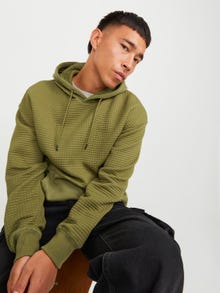 Jack & Jones Effen Hoodie -Olive Branch - 12245407