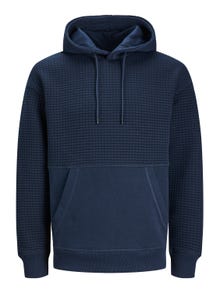 Jack & Jones Gładki Bluza z kapturem -Navy Blazer - 12245407