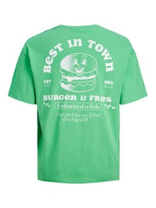 Jack & Jones Nadruk Okrągły dekolt T-shirt -Island Green - 12245412