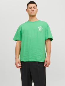 Jack & Jones Nadruk Okrągły dekolt T-shirt -Island Green - 12245412