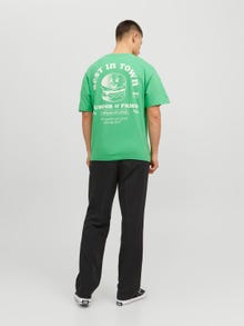 Jack & Jones Nadruk Okrągły dekolt T-shirt -Island Green - 12245412