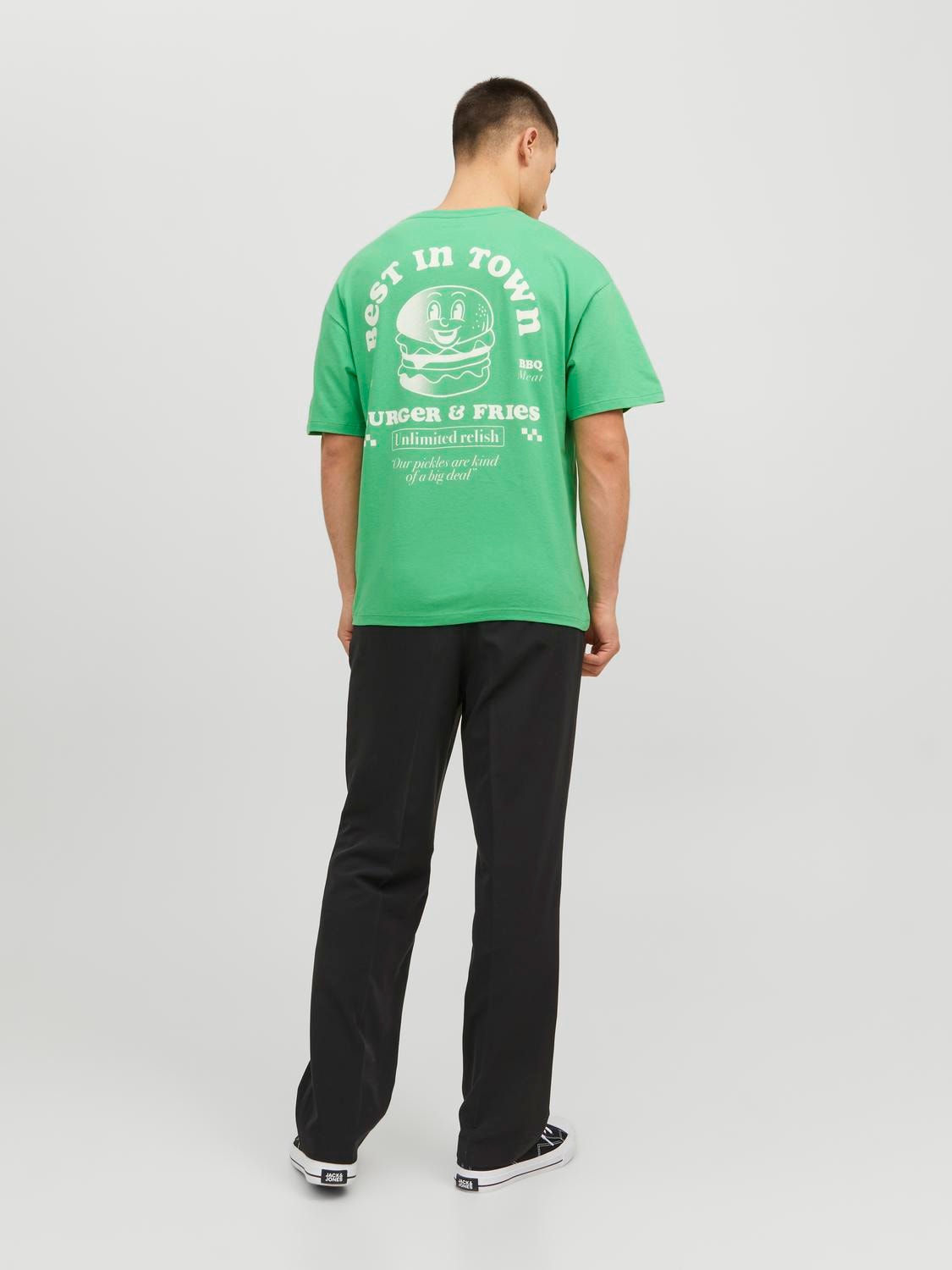 Jack & Jones Printed Crew neck T-shirt -Island Green - 12245412