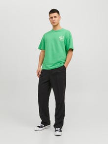 Jack & Jones Nyomott mintás Környak Trikó -Island Green - 12245412