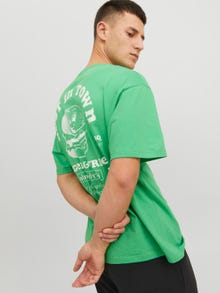 Jack & Jones Nadruk Okrągły dekolt T-shirt -Island Green - 12245412