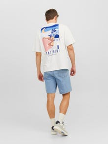 Jack & Jones T-shirt Imprimé Col rond -Cloud Dancer - 12245471