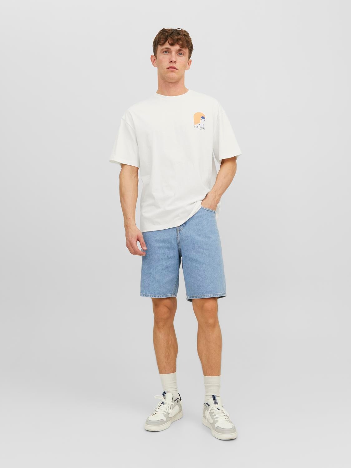 Jack & Jones T-shirt Imprimé Col rond -Cloud Dancer - 12245471