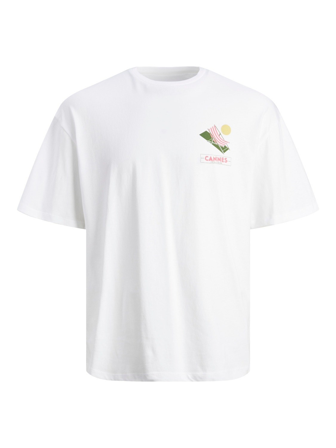 Jack & Jones Gedrukt Ronde hals T-shirt -White - 12245471