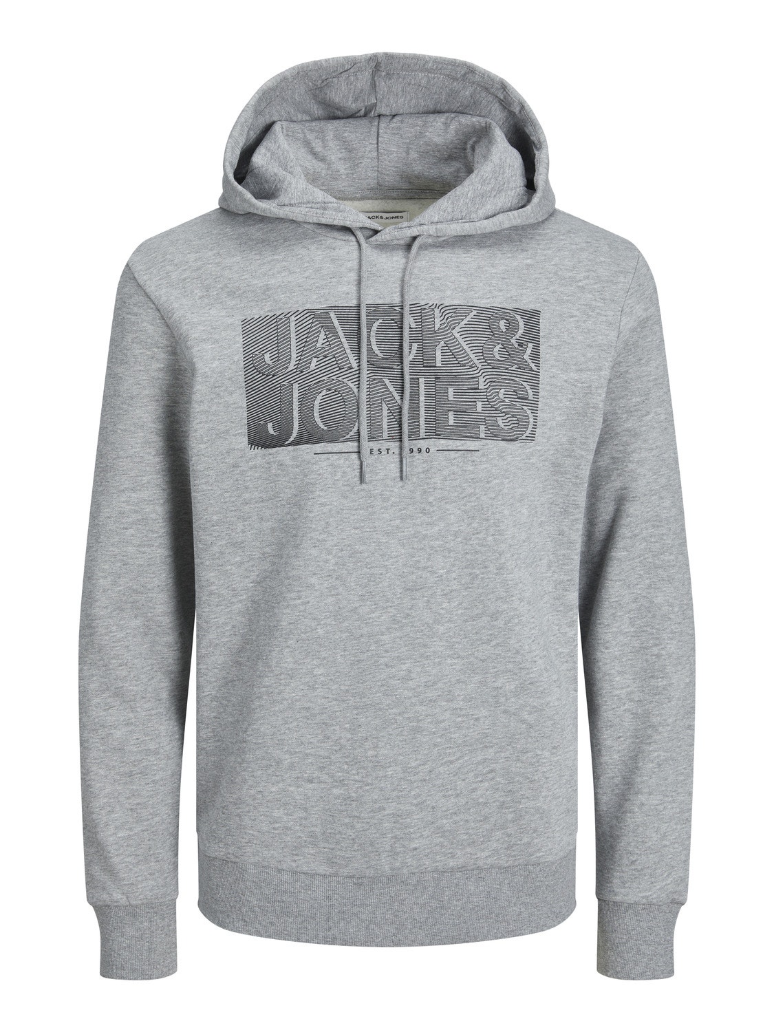 Jack & Jones Plus Size Hoodie Logo -Light Grey Melange - 12245499