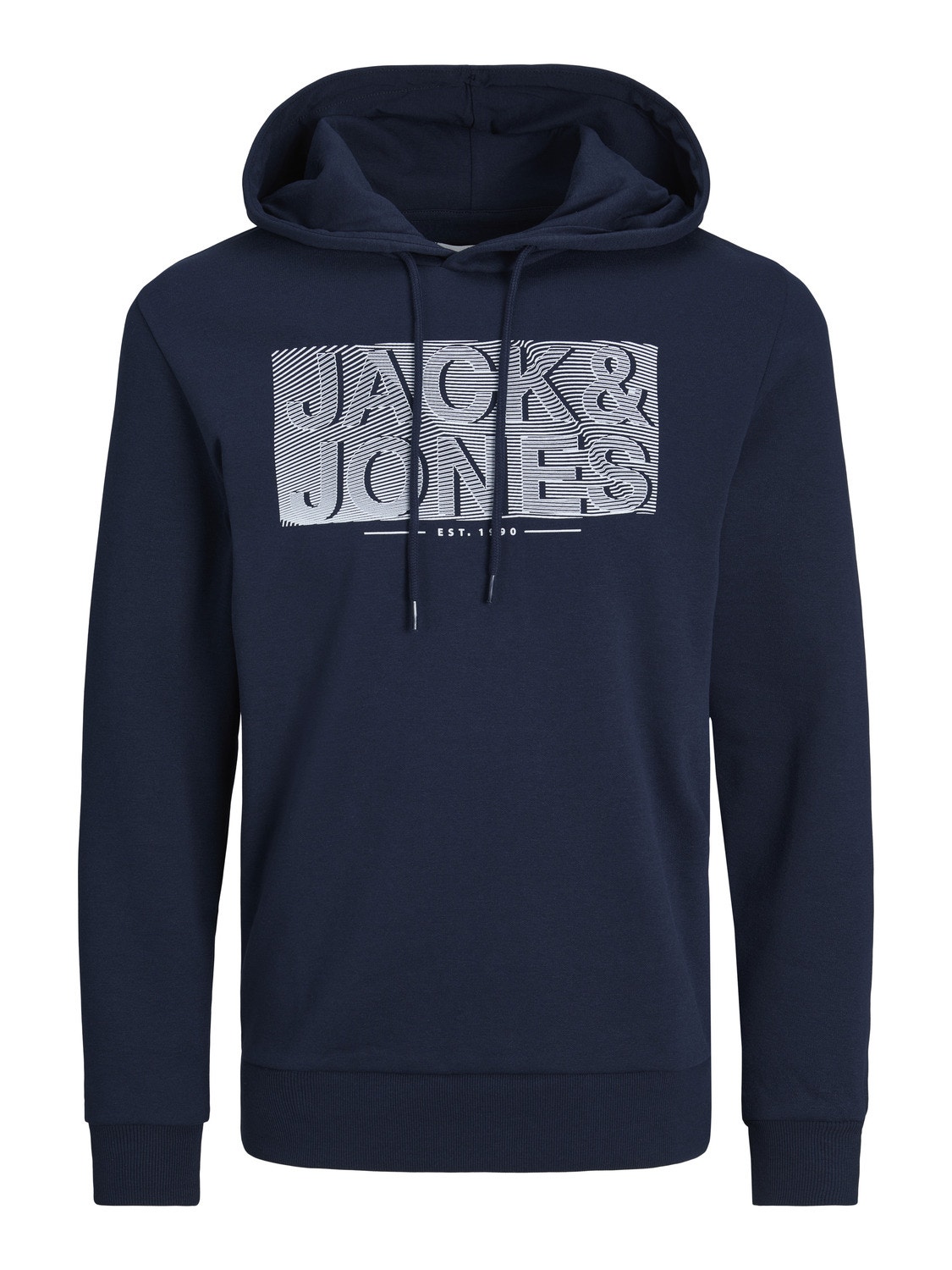 Jack & Jones Plus Logo Hoodie -Navy Blazer - 12245499