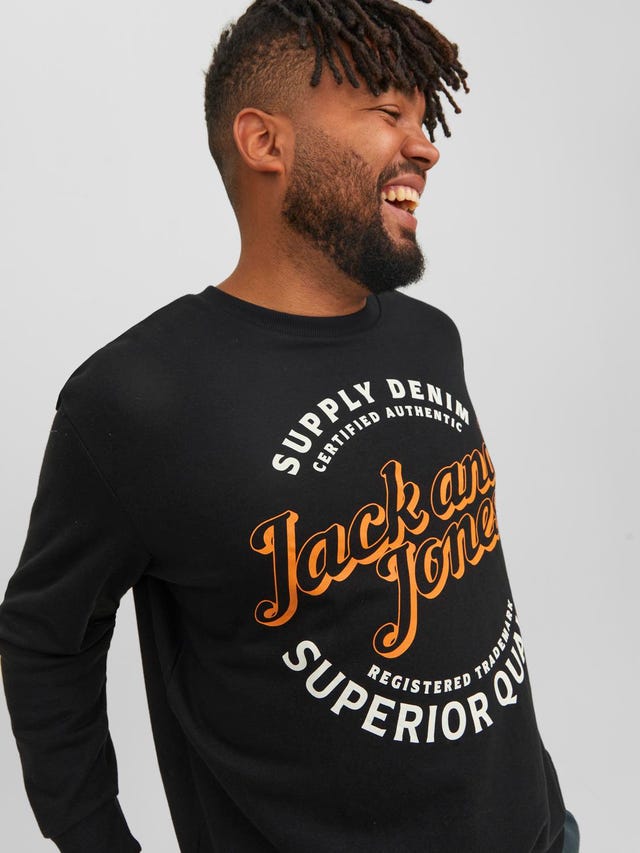 Jack & Jones Plus Size Logo Crew neck Sweatshirt - 12245502