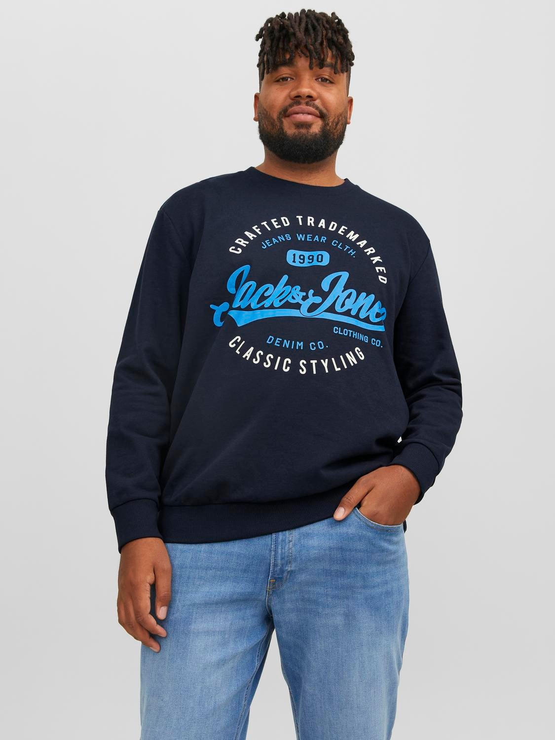 Jack and 2025 jones blue sweatshirt