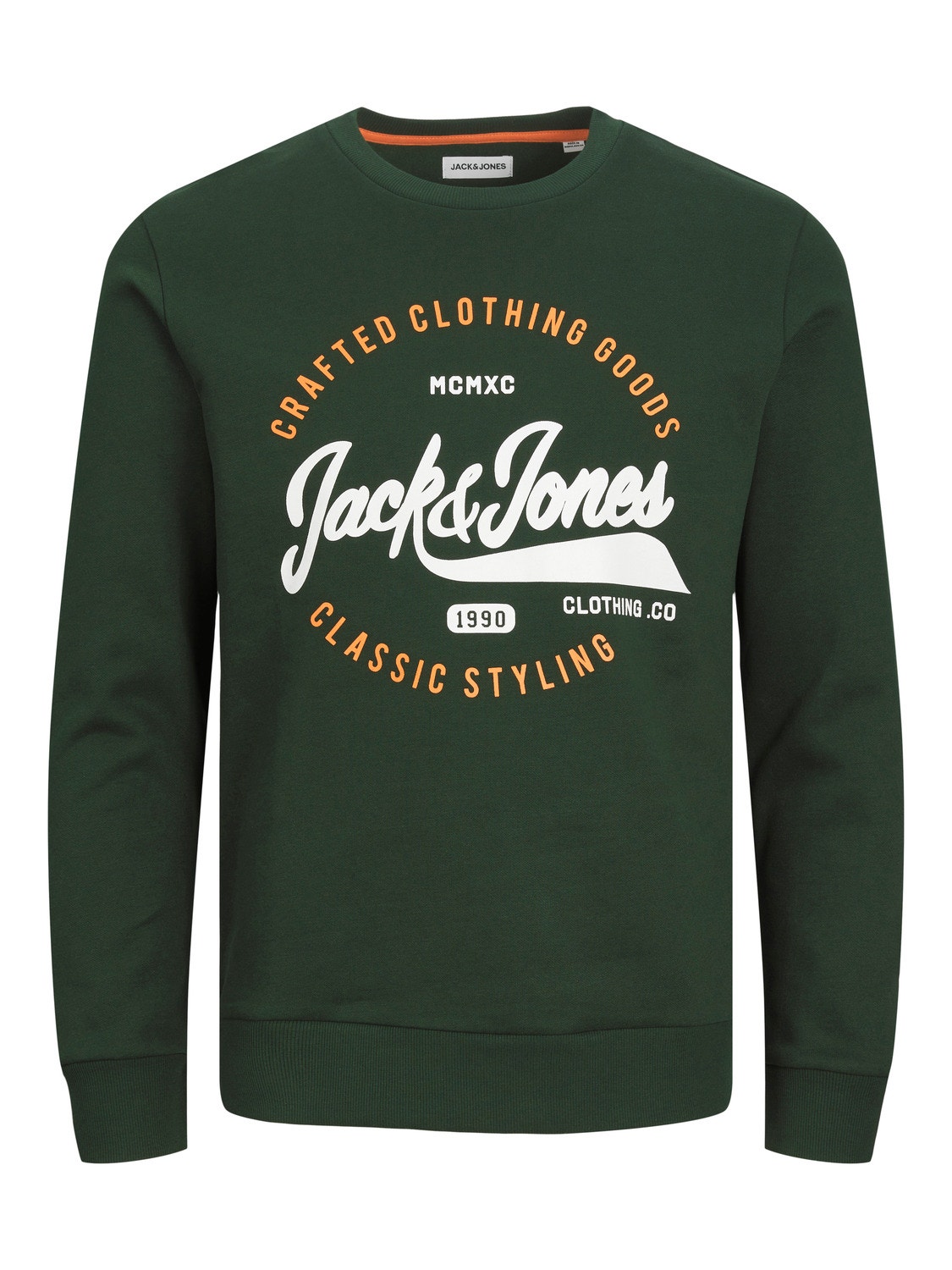 Jack & Jones Plus Size Logo Crewn Neck Sweatshirt -Mountain View - 12245502