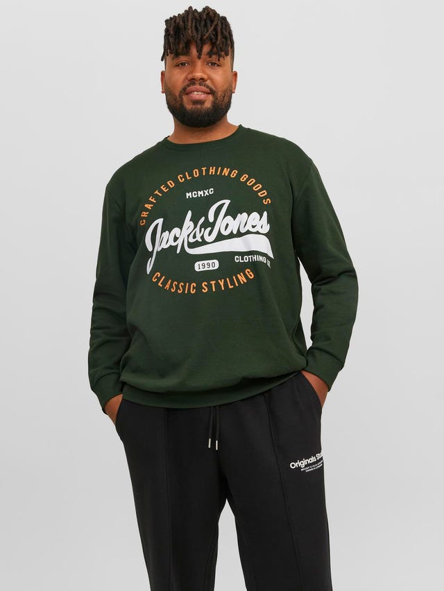 Jack & Jones Plus Size Logo Sweatshirt med rund hals - 12245502