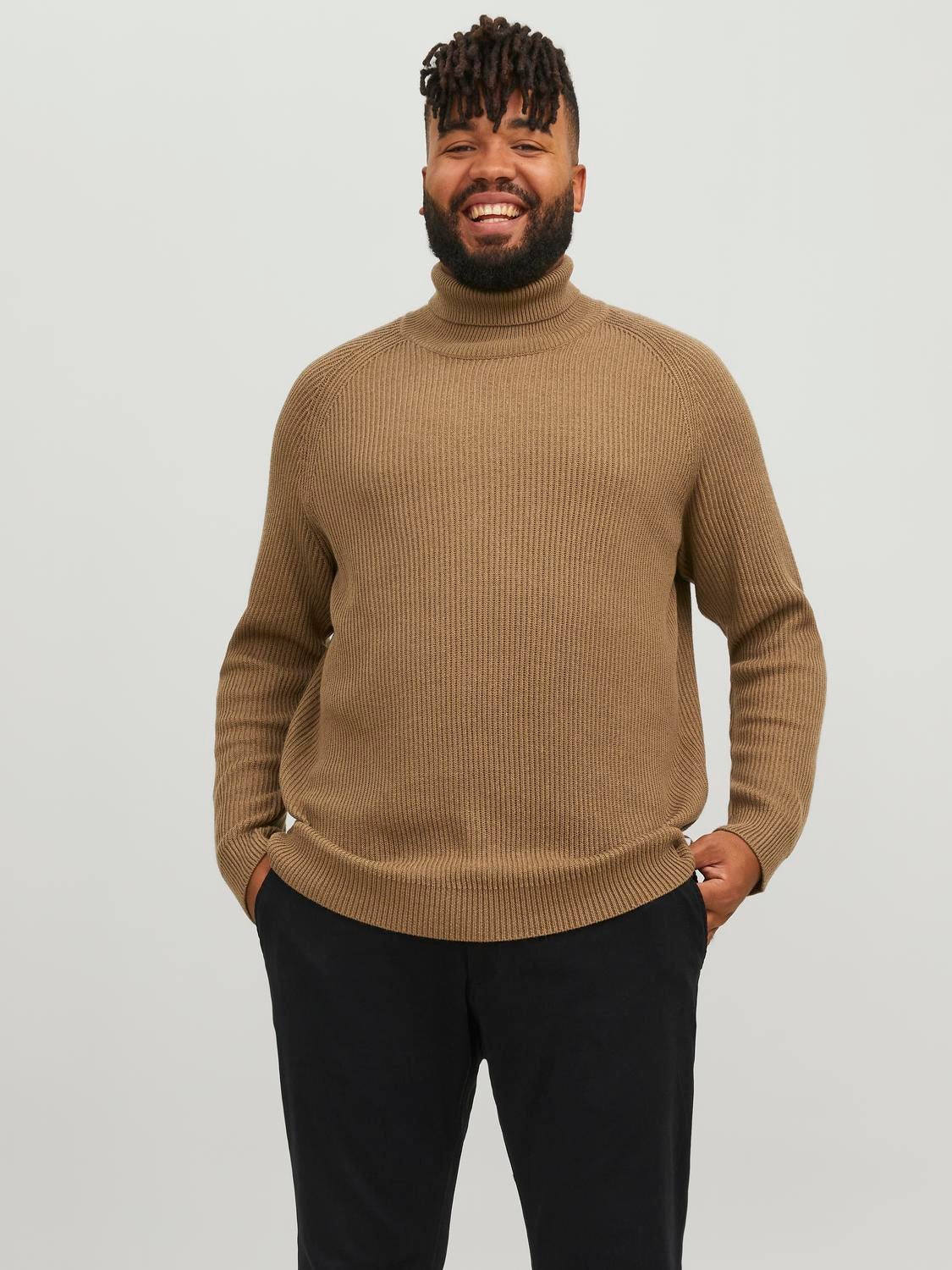 Plus size clearance polo neck jumpers