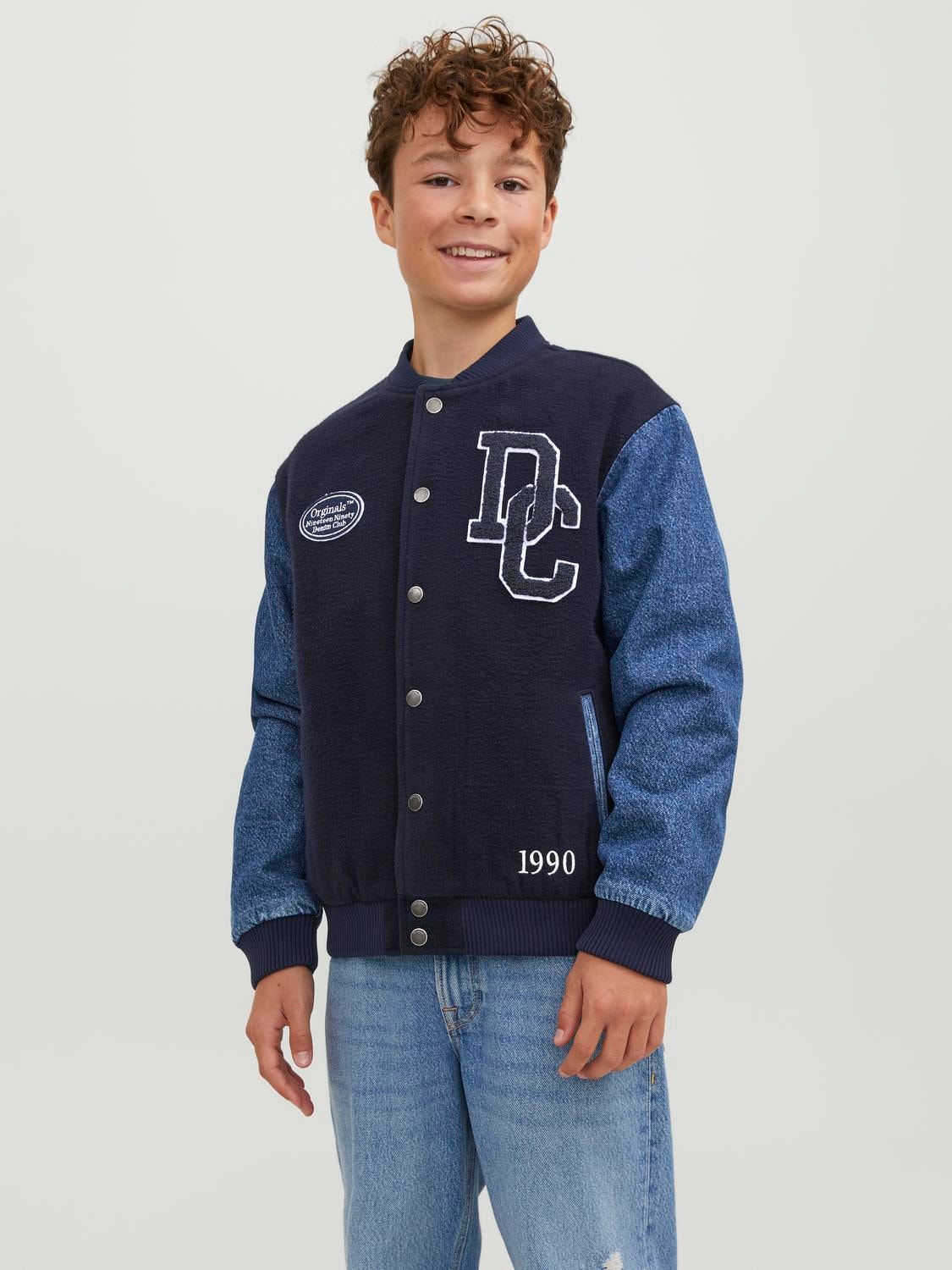 Jack & Jones Baseball jacket For boys -Blue Denim - 12245637