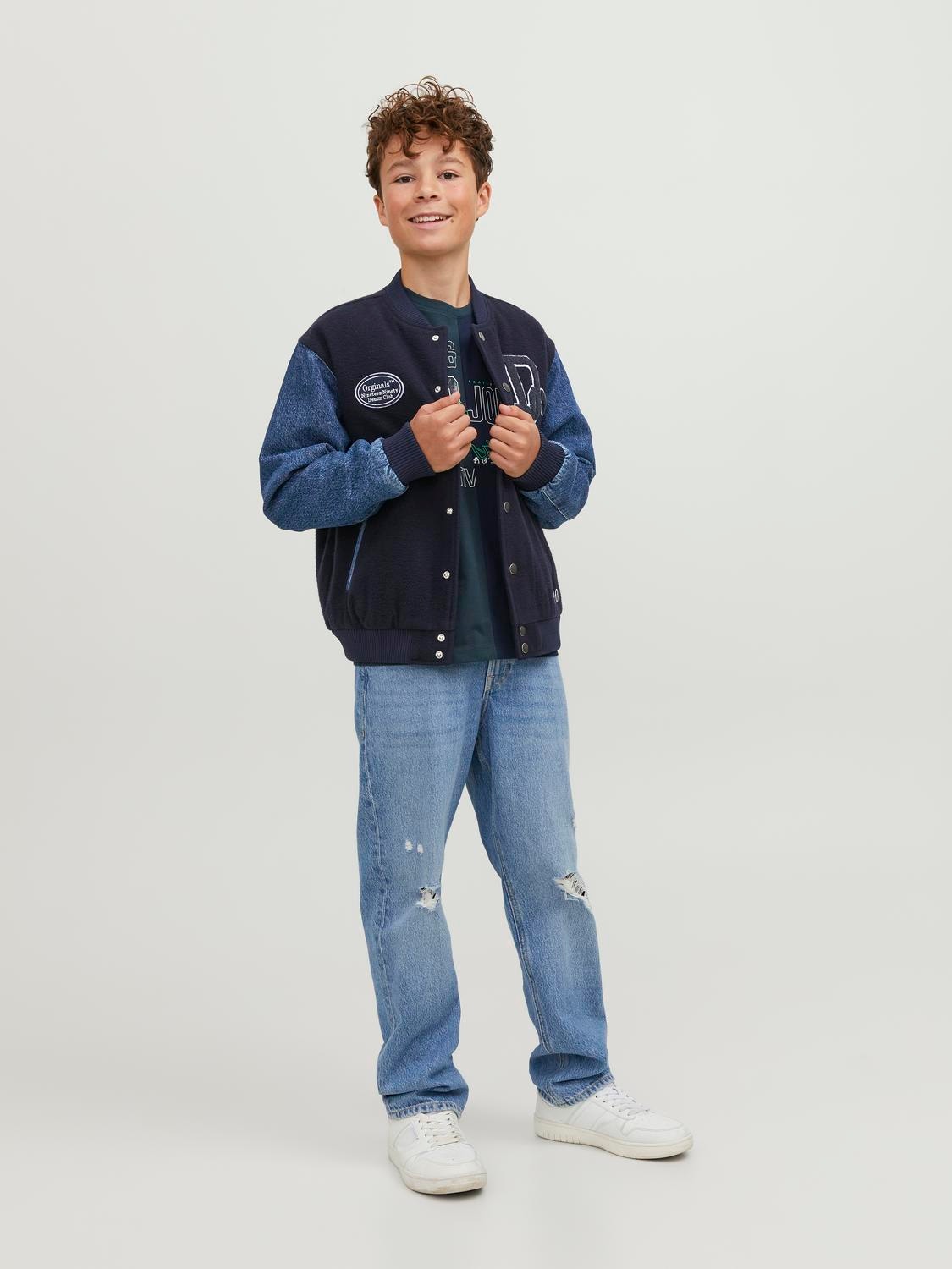 Jack & Jones Baseball jacket For boys -Blue Denim - 12245637