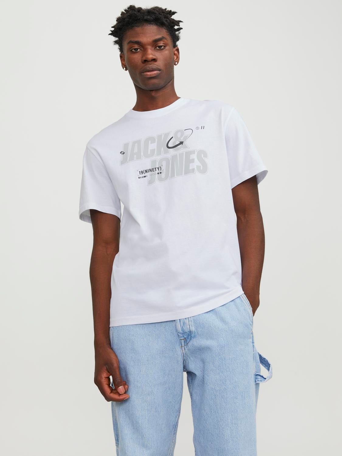 T-shirt Logo Col Rond - Jack & Jones - Modalova