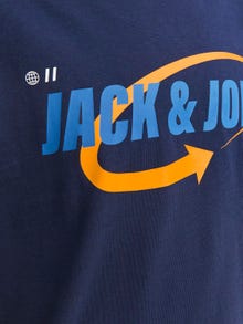 Jack & Jones Logo Ronde hals T-shirt -Navy Blazer - 12245712