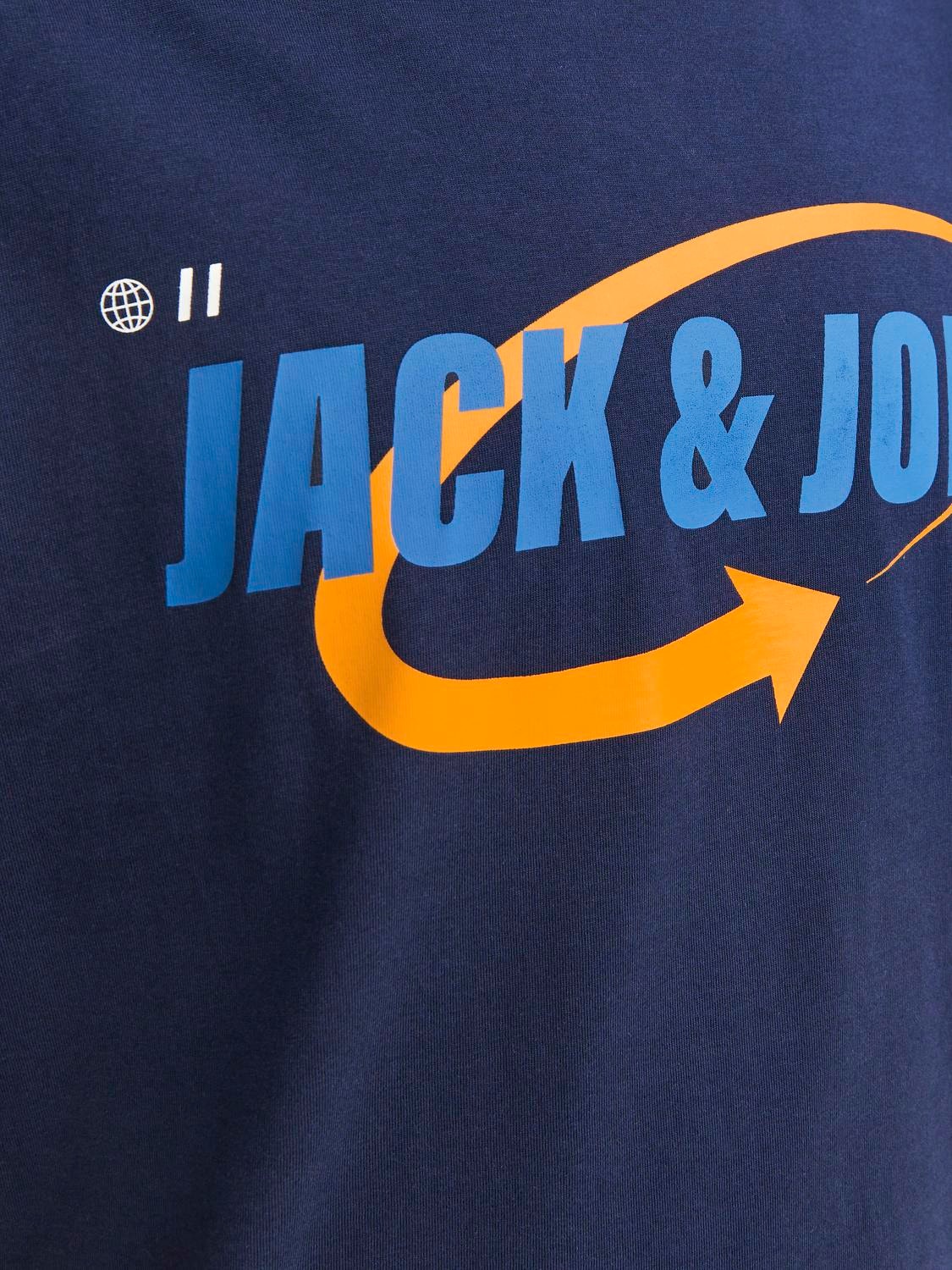 Jack & Jones T-shirt Logo Col rond -Navy Blazer - 12245712