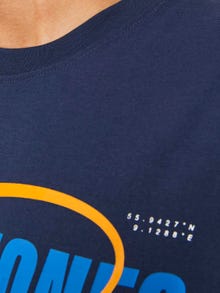 Jack & Jones Logo O-hals T-skjorte -Navy Blazer - 12245712