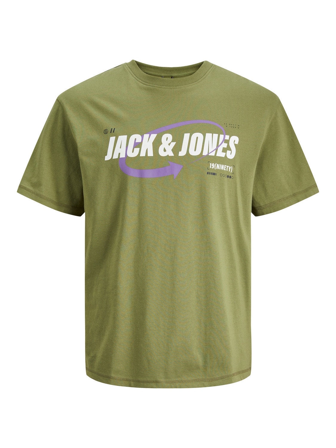 Jack & Jones Logotipas Apskritas kaklas Marškinėliai -Olive Branch - 12245712