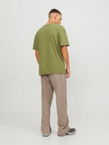 Jack & Jones Logo Ümmargune kaelus T-särk -Olive Branch - 12245712