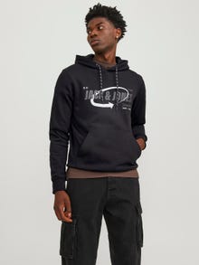 Jack & Jones Logó Kapucnis felső -Black - 12245714