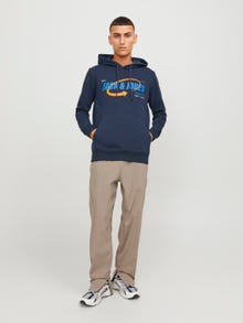 Jack & Jones Logo Hoodie -Navy Blazer - 12245714