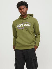 Jack & Jones Felpa con cappuccio Con logo -Olive Branch - 12245714