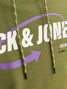 Jack & Jones Felpa con cappuccio Con logo -Olive Branch - 12245714