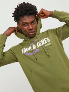 Jack & Jones Felpa con cappuccio Con logo -Olive Branch - 12245714