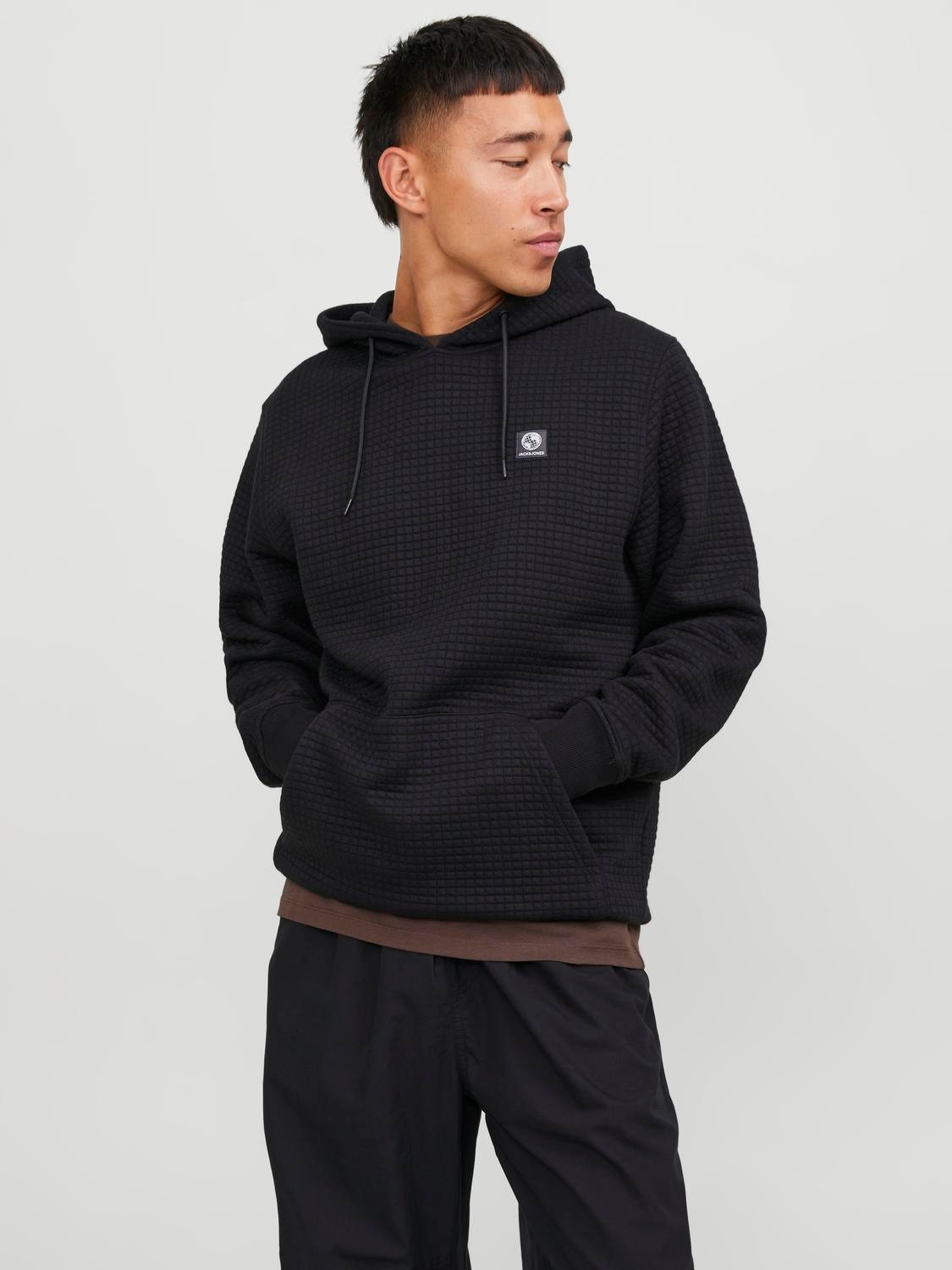 Jack & Jones Logo Hættetrøje -Black - 12245754