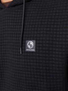 Jack & Jones Logotipas Megztinis su gobtuvu -Black - 12245754