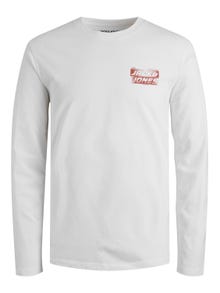 Jack & Jones Logo Crew neck T-shirt -White - 12245758