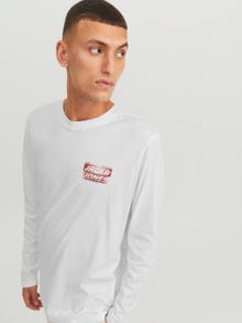 Jack & Jones Logo Crew neck T-shirt -White - 12245758