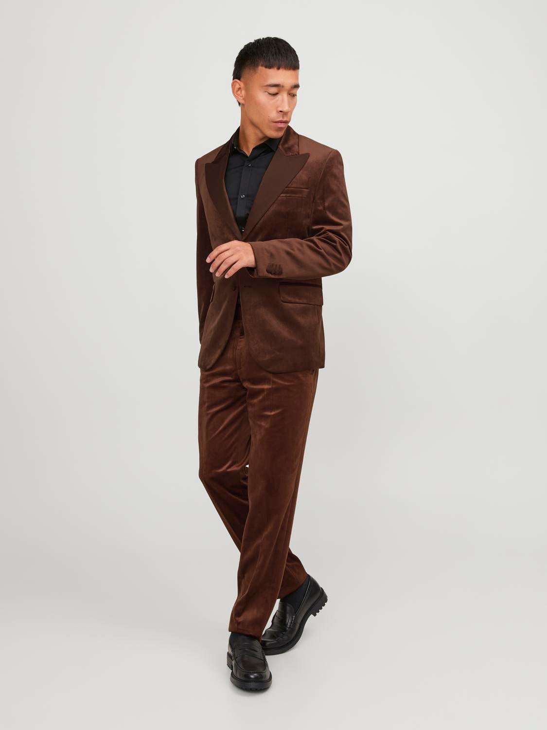 JPRVELVET Slim Fit Suit | Medium Brown | Jack & Jones®