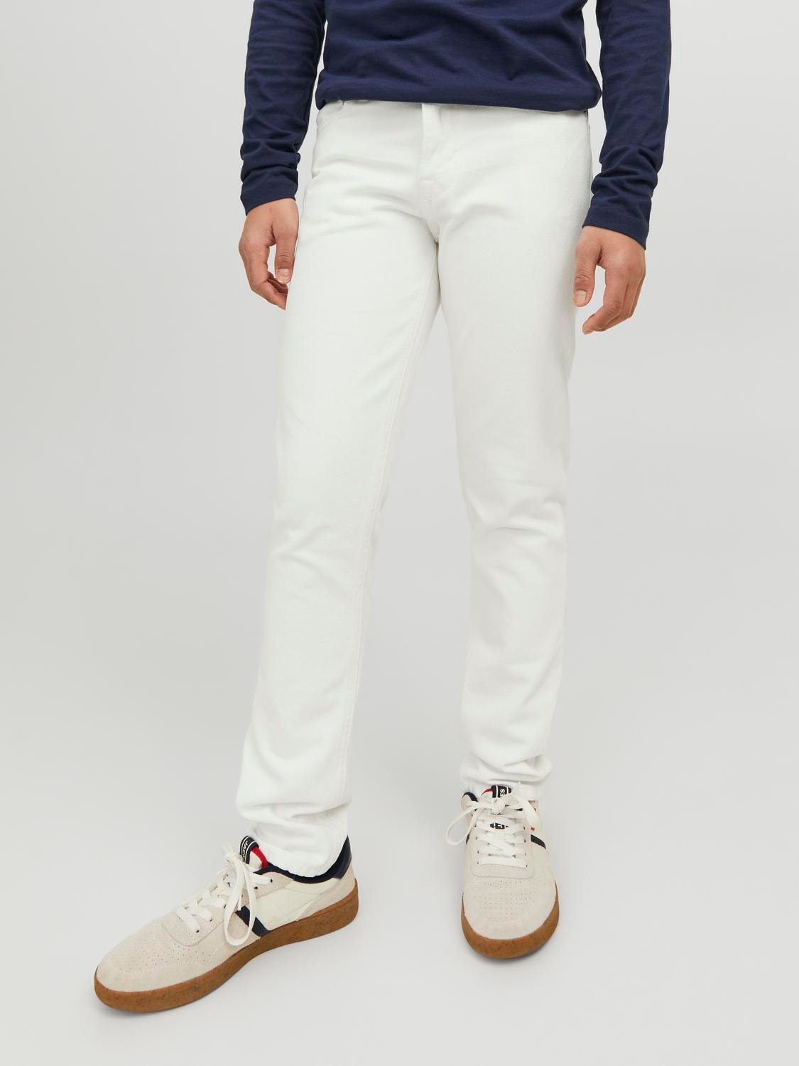 Jack & Jones JJIGLENN JJORIGINAL MF 520 Slim fit jeans Voor jongens -Ecru - 12245875