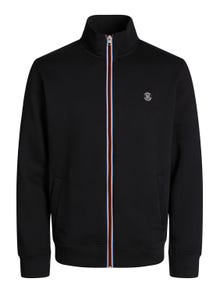 Jack & Jones Plain Zip Sweatshirt -Black - 12245880