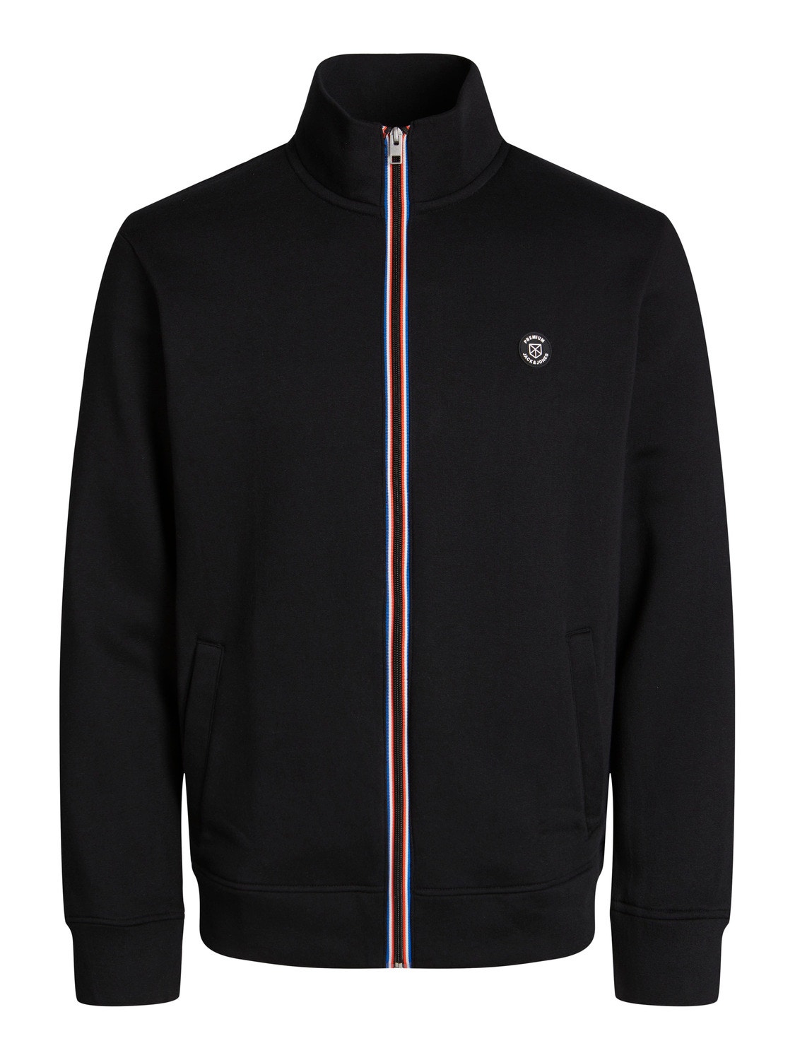 Jack & Jones Plain Zip Sweatshirt -Black - 12245880