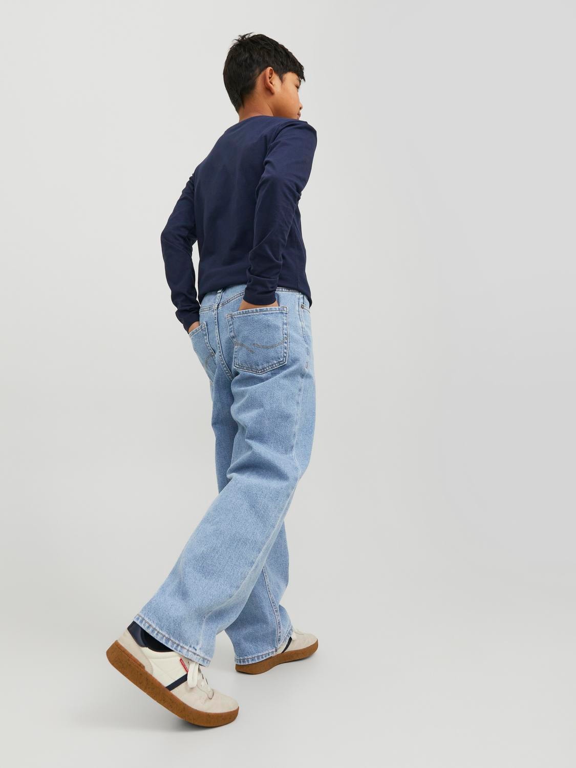 Jack & Jones JJIALEX JJORIGINAL MF 3471 Baggy fit jeans For boys -Blue Denim - 12245890