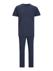 Jack & Jones Vanlig O-hals Loungewear-sett -Navy Blazer - 12245898