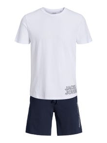 Jack & Jones Logo O-hals Loungewear -White - 12245905