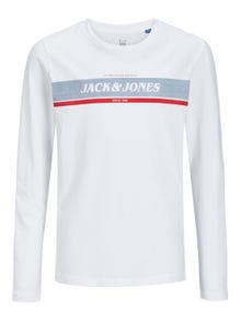 Jack & Jones Logotipas Marškinėliai For boys -White - 12245919