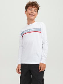 Jack & Jones Logotipas Marškinėliai For boys -White - 12245919