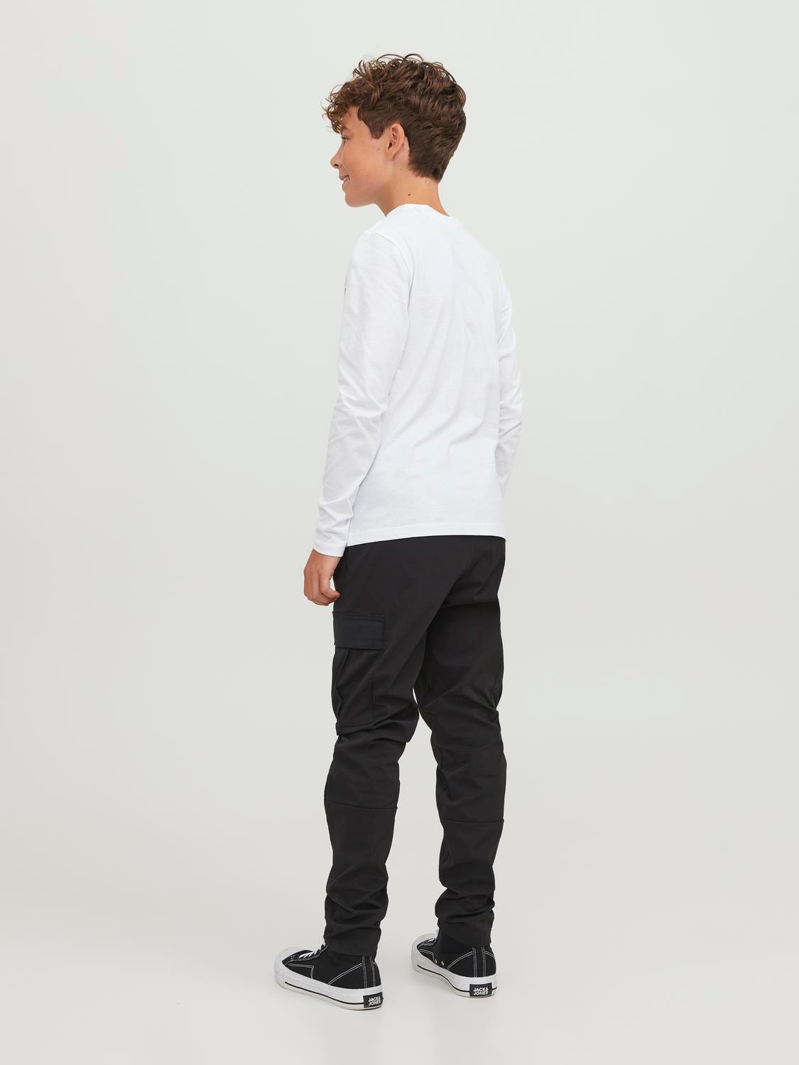 Jack & Jones Logo T-skjorte For gutter -White - 12245919