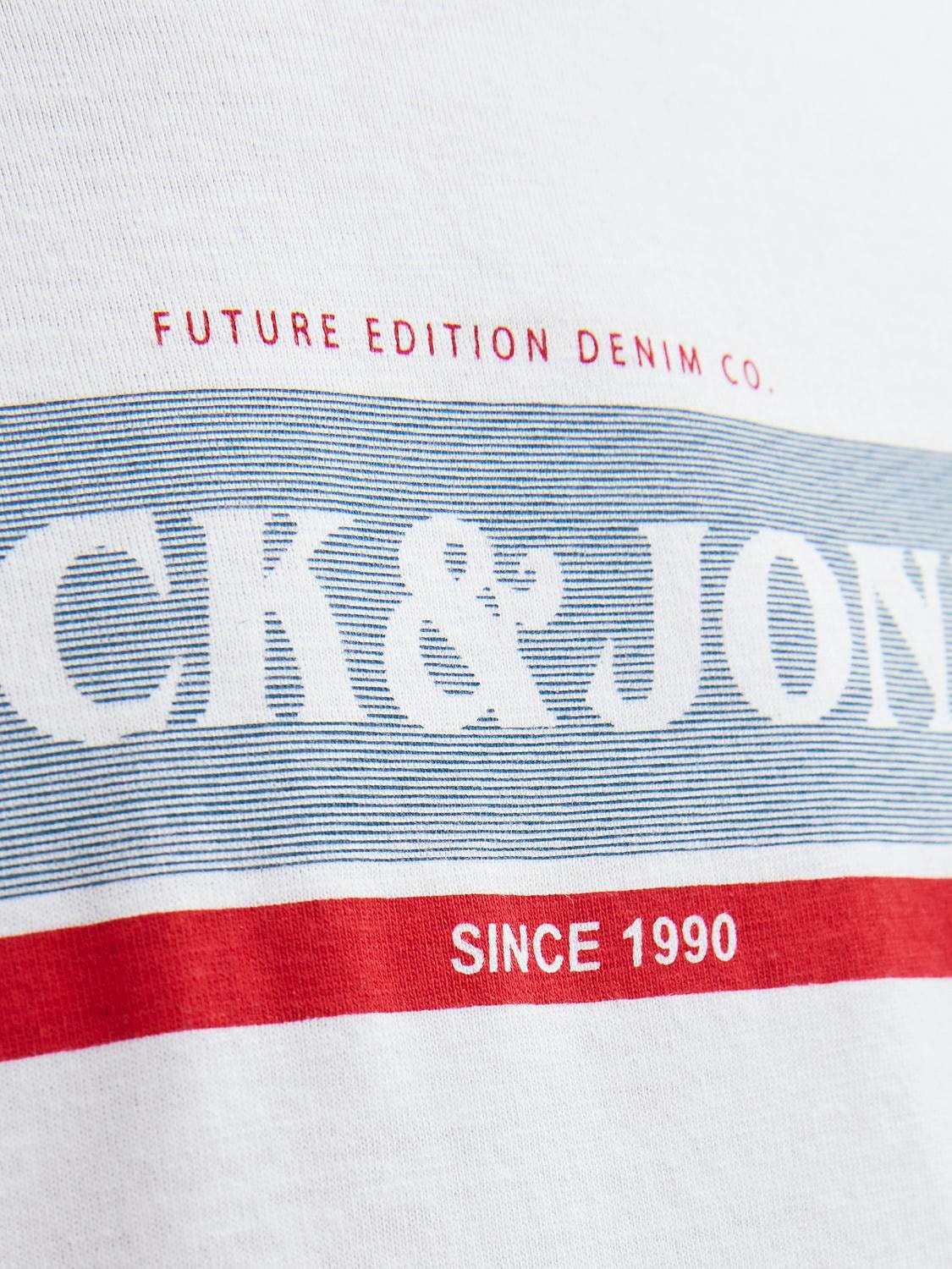 Jack & Jones Logo T-shirt Voor jongens -White - 12245919