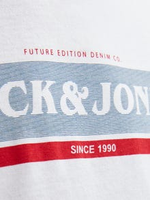 Jack & Jones Logo T-skjorte For gutter -White - 12245919