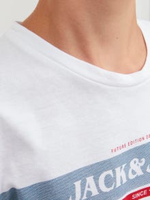 Jack & Jones Logotipas Marškinėliai For boys -White - 12245919