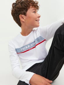 Jack & Jones Poikien Logo T-paita -White - 12245919